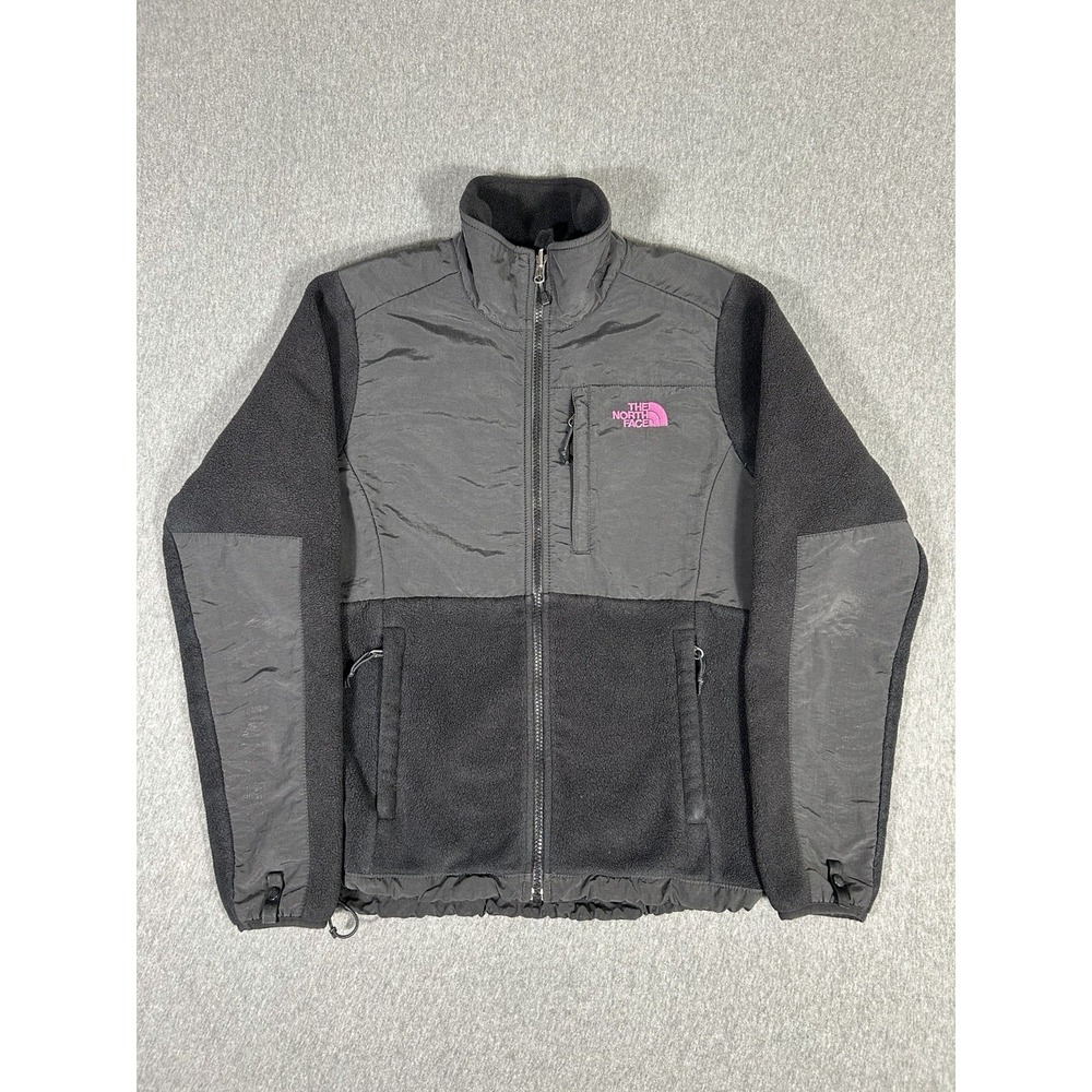 North Face Denali Fleece Jacket Womens Black Pink Ribbon Breast Cancer S